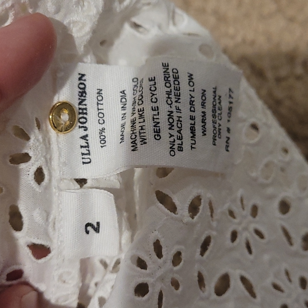 Ulla Johnson Mae Eyelet Blouse 2 - Picture 12 of 12